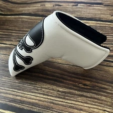 Golf Putter Cover Blade Putter Headcover White Skull Putter Head Cover Magnetic