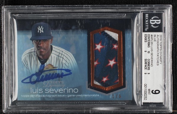 2018 Topps Dynasty - Autograph Patches Blue #AP-LS5 Luis Severino /5 ...