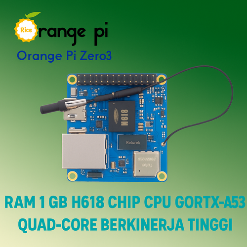 Orange Pi Zero 3 Mini Computer – H618 1GB RAM – Single Board Linux PC - Picture 2 of 4