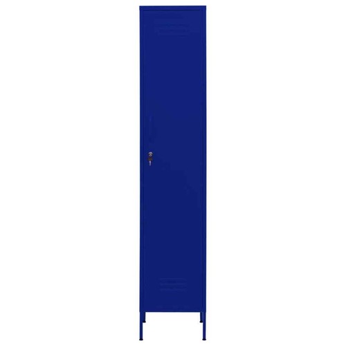 Locker Cabinet Navy Blue 35x46x180 Steel N3M7 - Picture 3 of 10