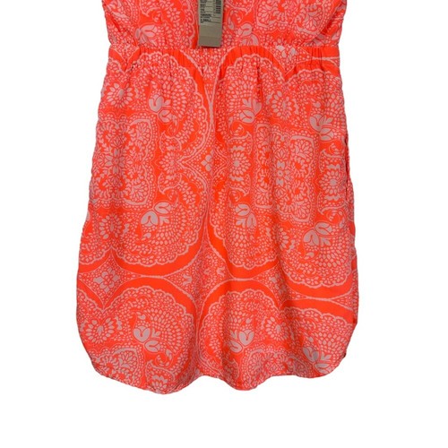 AEO American Eagle Outfitters Dress XS Neon Orange White - Picture 9 of 12