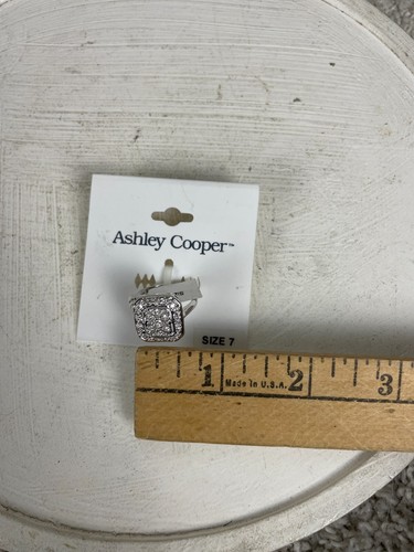 Ashley Cooper Engagement Cocktail Ring Womens Size 7 Bezel Comfort Fit - 第 8/9 張圖片