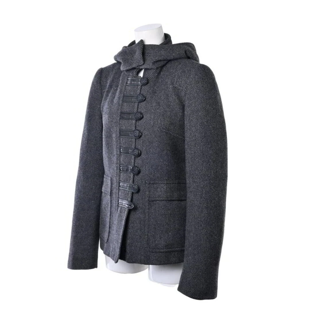 Gucci tweed giacca con cappuccio bluson donna