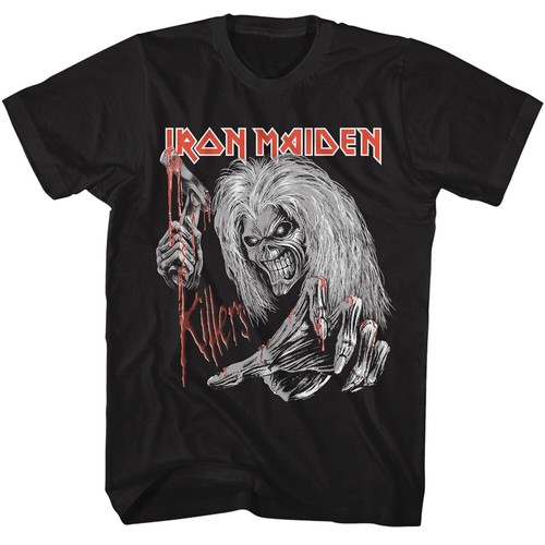 Iron Maiden Blanco y Negro Eddie Killers Hacha Sangrienta Para Hombre Camiseta Banda de Rock Mercancía - Imagen 1 de 5