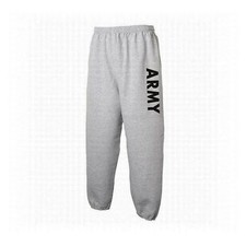US ARMY PHYSICAL TRAINING SWEAT PANTS SPORT GREY 