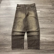 Vintage Southpole Baggy Jeans Brown Yellow Tab Y2K Size 34x29 Skater JNCO Faded