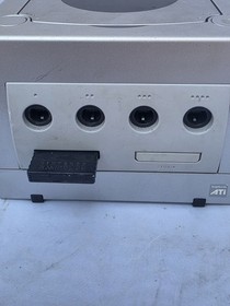 Nintendo GameCube Silver Console with 2 Controllers, Cables And Game. Tested. 