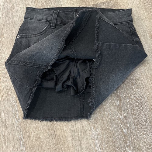 Justice Girls Black Jean Skort Size 8 - Picture 3 of 4