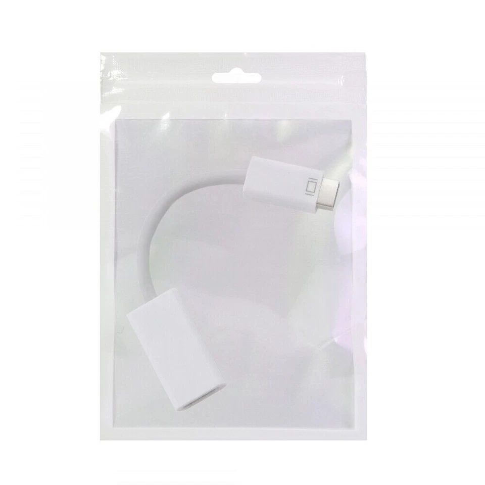 2 Pack Mini DVI Male to HDMI Female Adapter Video Cable Converter Mac TV Monitor - Image 4 of 4