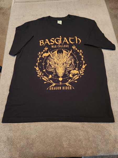 Basgiath War College T-Shirt Dragon Emblem Design Fourth Wing Romantasy 