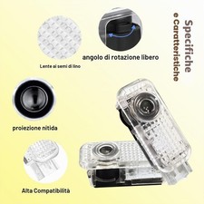 Luci per Porte Auto Confezione da 4 Accessori per Ingresso Auto Illuminazione in - Miniatura 2