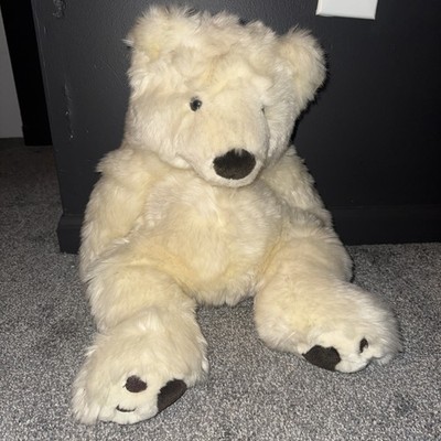 Vtg Russ Berrie Creamsicle Polar Bear Plush 20''