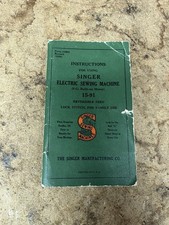 Vntg Singer Electric Sewing Machine Instructions Manual Booklet 15-91 Replace 