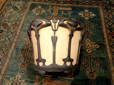 Art Nouveau Jardiniere Stand Pewter Antique Metalware Plant Decorative Arts