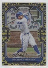 2021 Panini Prizm Tier II Snakeskin Prizm 21/50 George Springer #185 0p1e