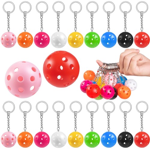 18 Pcs Pickleball Keychain, Pickleball Keychains for Women, Colourful Miniatu...