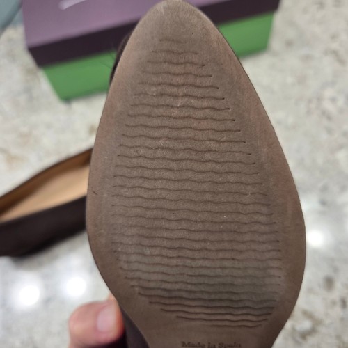 Sesto Meucci de Florencia Marrón Gamuza Cuero Pom Pom Ballet Planos Talla 5.5M - Imagen 11 de 15