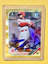 2019 Bowman Draft Rece Hinds 1st Bowman Chrome Gold Refractor /50 IP Auto Reds
