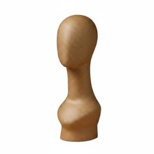 Paper Mache Head Form Sturdy Base Jewelry Display Mannequin for Boutique