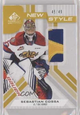 2021-22 SP Game Used CHL Edition New Style Gold 45/49 Sebastian Cossa Patch gs8 - Image 1 of 3