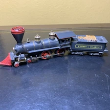 Vintage western and Atlantic railroad steam locomotive and tender