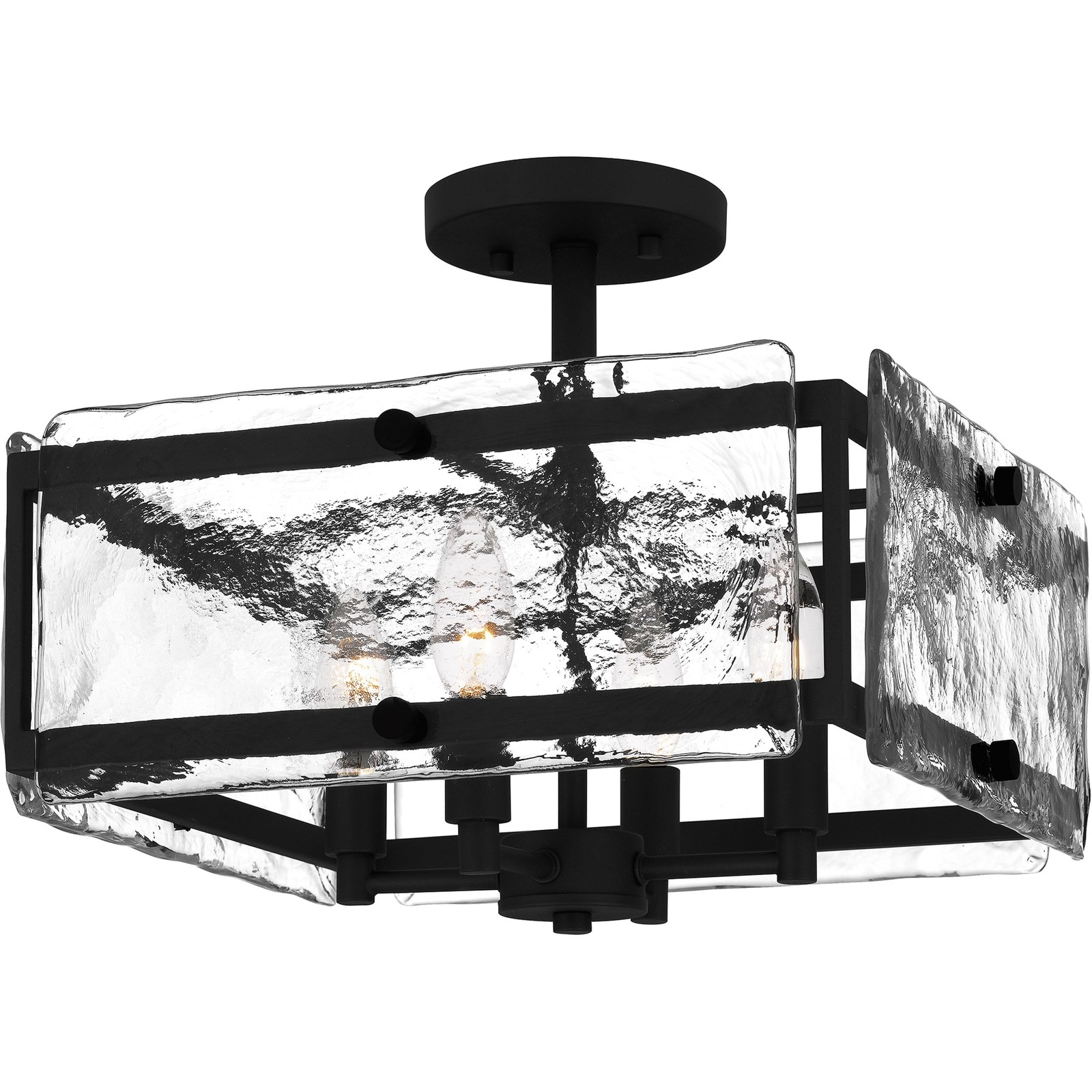 Lancer 4-Light Earth Black Semi-Flush Mount Lighting Fixture