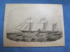 1885 Civil War Print - Confederate Warship Alabama - C MY OTHER ALABAMA AUCTIONS