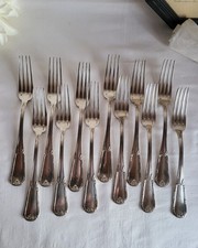 12 Fourchettes en métal argenté Boulenger Couverts de table