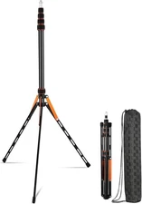 Extendable Travel Light Stand 7.2ft / 2.2m Sturdy Aluminum Alloy Black 