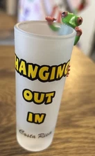 Vintage Tall Shot Glass Shooter-Hanging out in Costa Rica, Frog