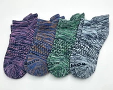 4 pairs Women's Bombas Camouflage Ankle Socks Cushion Size Med 4 Colors Mix