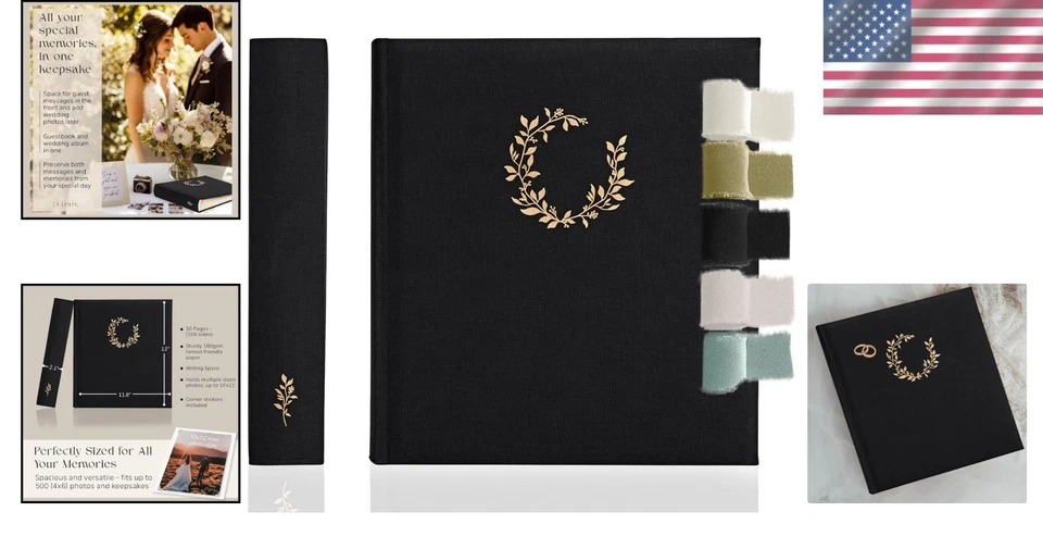 Álbum de recortes personalizable - 100 páginas para bodas, recuerdos de bebés y viajes Foto 2 de 4