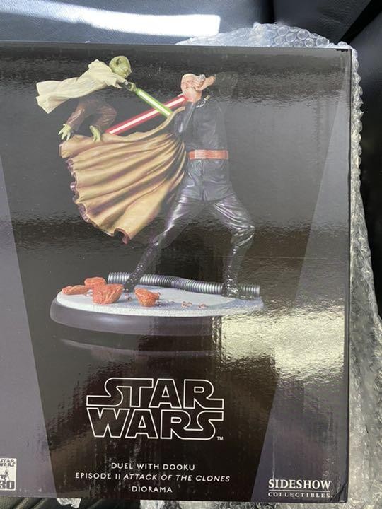 Sideshow Star Wars ヨーダ vs Dooku 861/1500 Sideshow Yoda vs Count Dooku Diorama DUEL WITH DOOKU LE w