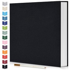 Photo Album Self Adhesive Scrapbook,Large Photo Book 11.5"x10.6"40pages Black