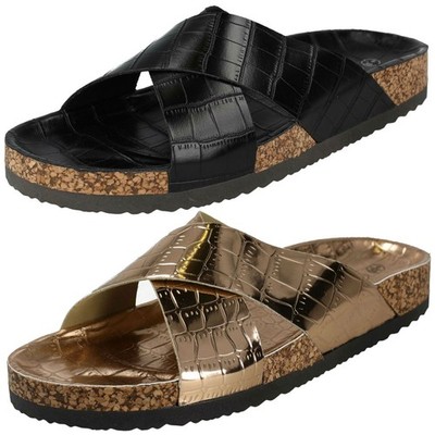 Damen Spot On Open Toe Slipper Pantolette