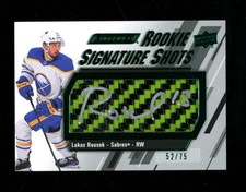 2023-24 UD Engrained Lukas Rousek Rookie Auto Autograph Green Stick /75 UZ254