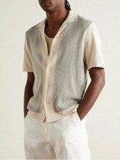 Rag & Bone Harvey Camp-Collar Jacquard-Knit C...