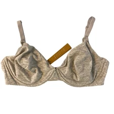 NWT SKIMS Cotton Jersey T-shirt Bra Heather Gray 34DD