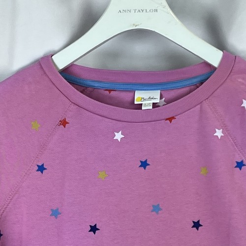 Mini Boden Kid’s Multi Star Pink Sweatshirt Tunic Dress Size 13-14 - Picture 2 of 13