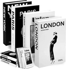 4 PCS Decorative Books for Home Décor, Decorative Faux Books, Fashion Fake Boo