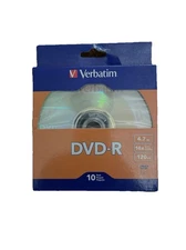 Verbatim DVD+R 4.7GB 16x Recordable Media Disc - 10 Disc Box* BRAND NEW*