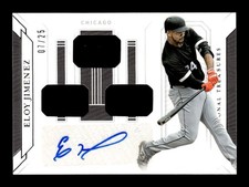 2019 National Treasures Eloy Jimenez Game Gear Materials Signatures Trios /25