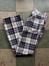 Vtg Levi's Sta-Prest Plaid Wide Leg Pants 1970s Big E Levi's Size 30x30