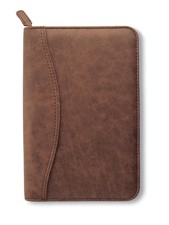 Day-Timer  Distressed Leather Starter Set, 6-Ring, Portable Size 3 3/4" x 6 3/4"