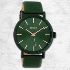Oozoo Damen Armbanduhr Timepieces Analog Leder grün UOC10453