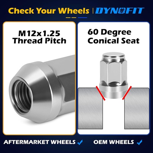 Dynofit M12x1.5 Lug Nuts fit for Ford Focus Fusion Escape 2006-2019, 20pcs Close - Picture 6 of 9