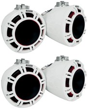  4 KICKER 47KMFC9W 9" Marine Boat Horn Loaded Flat Mount Tower Speakers KMFC9W