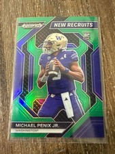 2024 Panini Draft Picks - New Recruits Michael Penix Jr. #NR-MPJ Green Prizm