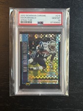 2002 DEION BRANCH BOWMAN CHROME XFRACTOR /250 ROOKIE RC #215 PSA 10 PATRIOTS