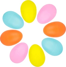 8pcs Plastic Egg Shakers Percussion Instruments Musical Egg Maracas Easter Eg...